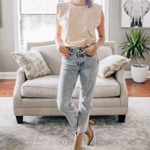 rag & bone Maya High Waist Ankle Slim Straight Leg Jeans (Belmar)